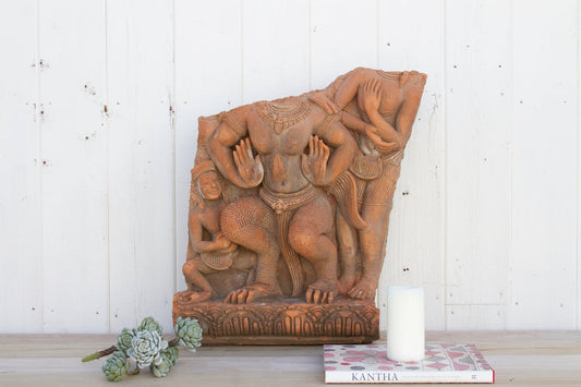 Large Antique Thai Terracotta Mythical Statue (Kinnara)