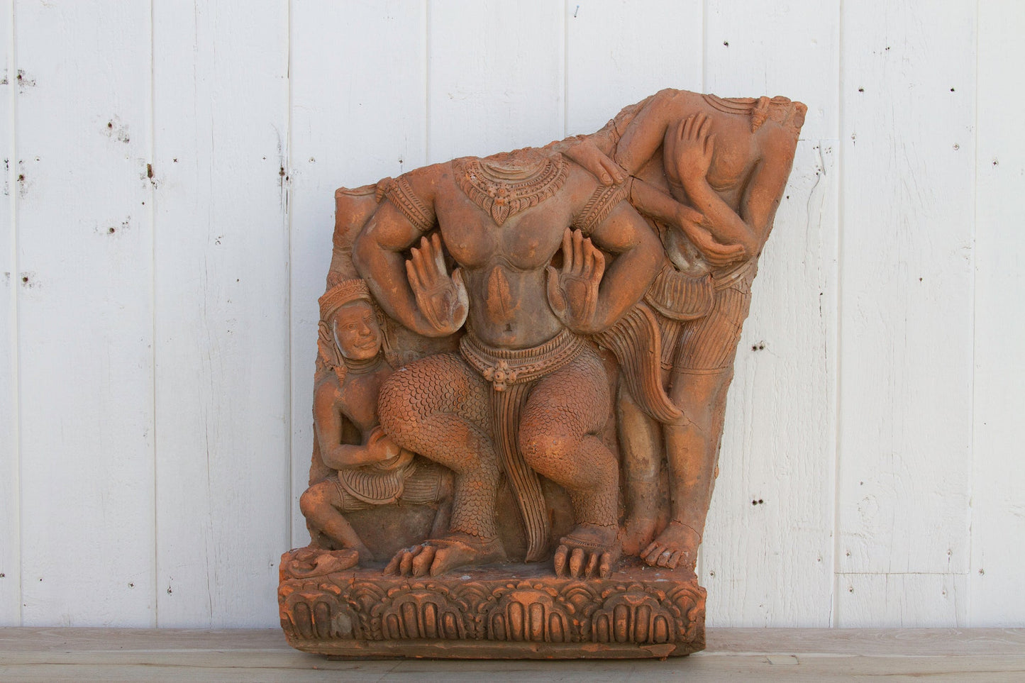 Large Antique Thai Terracotta Mythical Statue (Kinnara)