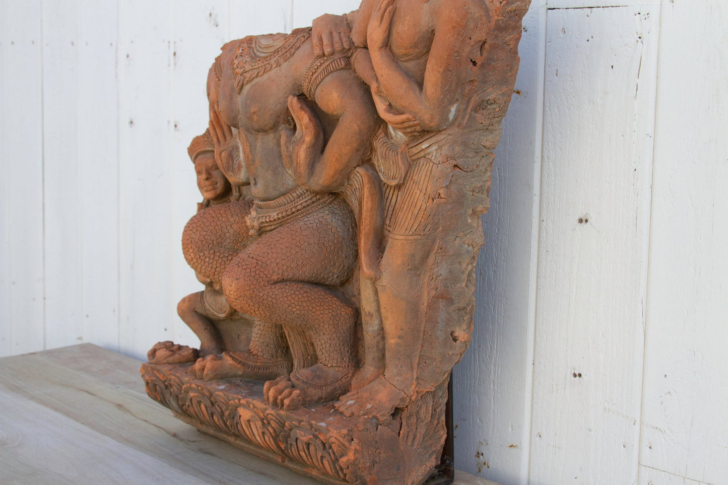 Large Antique Thai Terracotta Mythical Statue (Kinnara)