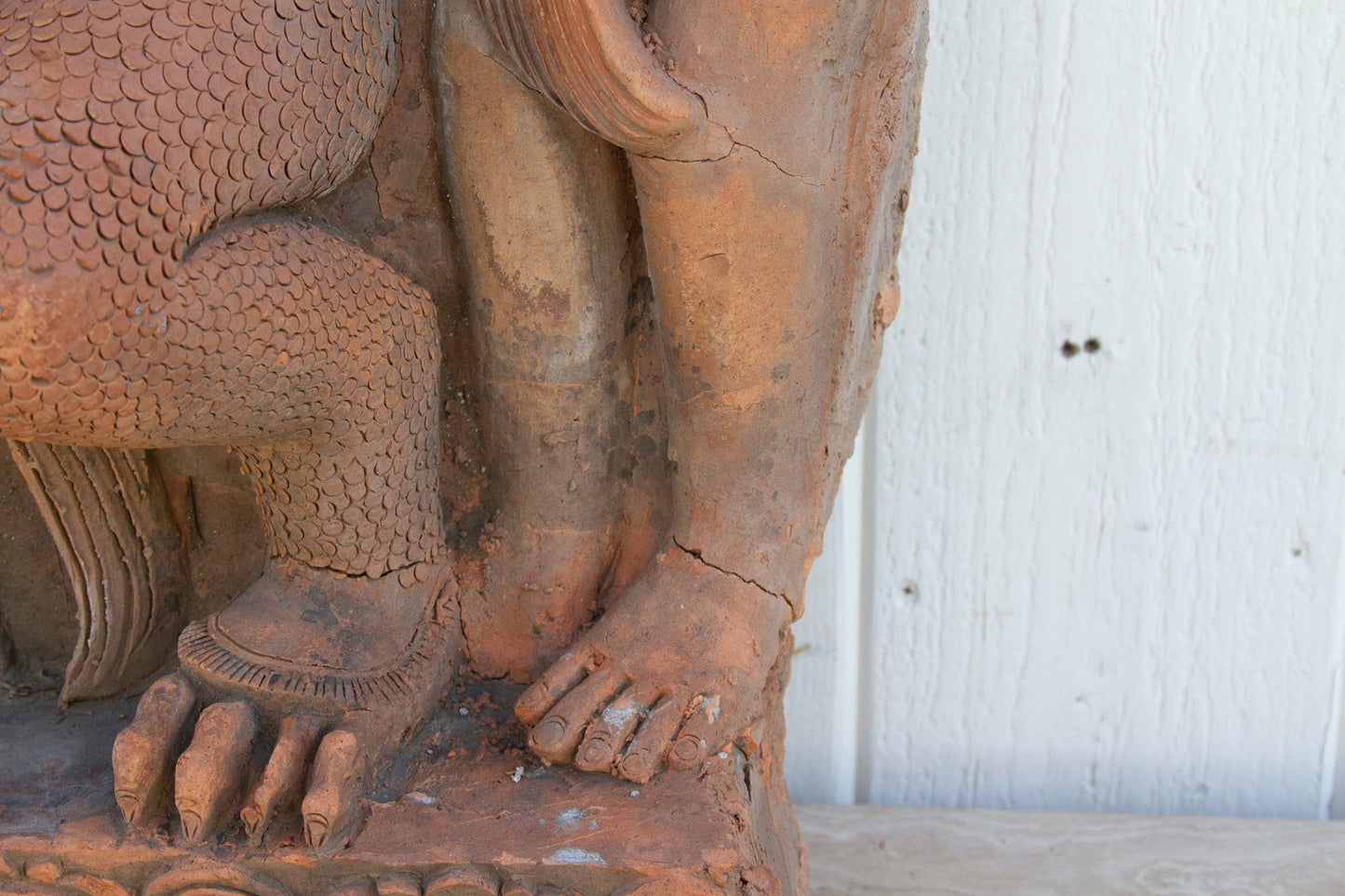 Large Antique Thai Terracotta Mythical Statue (Kinnara)