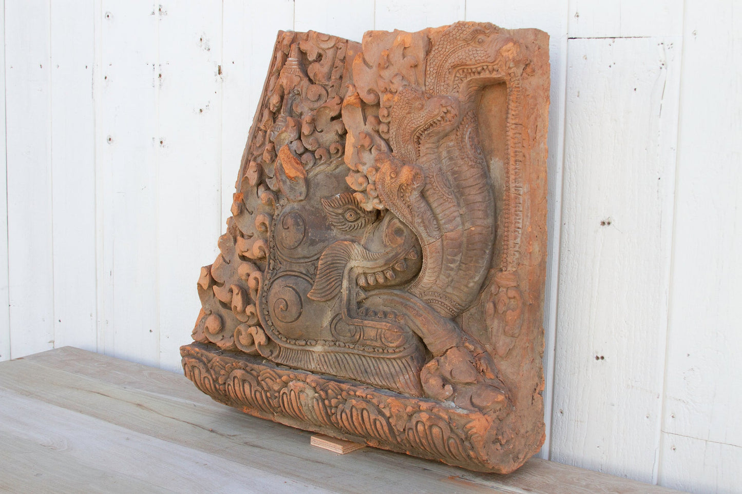 Exceptional Antique Carved Thai Dragon Temple Carving