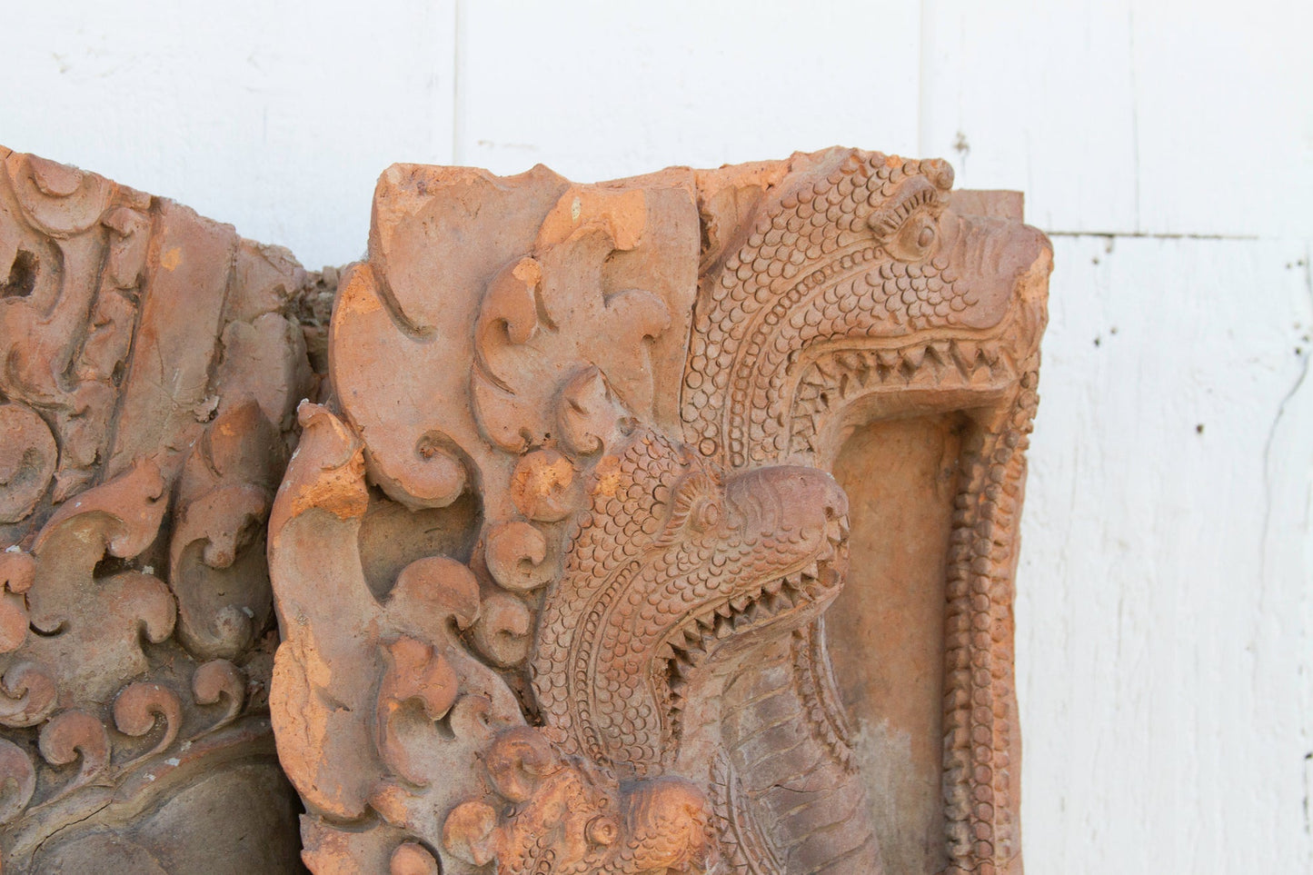 Exceptional Antique Carved Thai Dragon Temple Carving