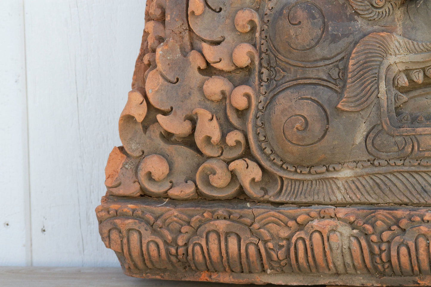 Exceptional Antique Carved Thai Dragon Temple Carving