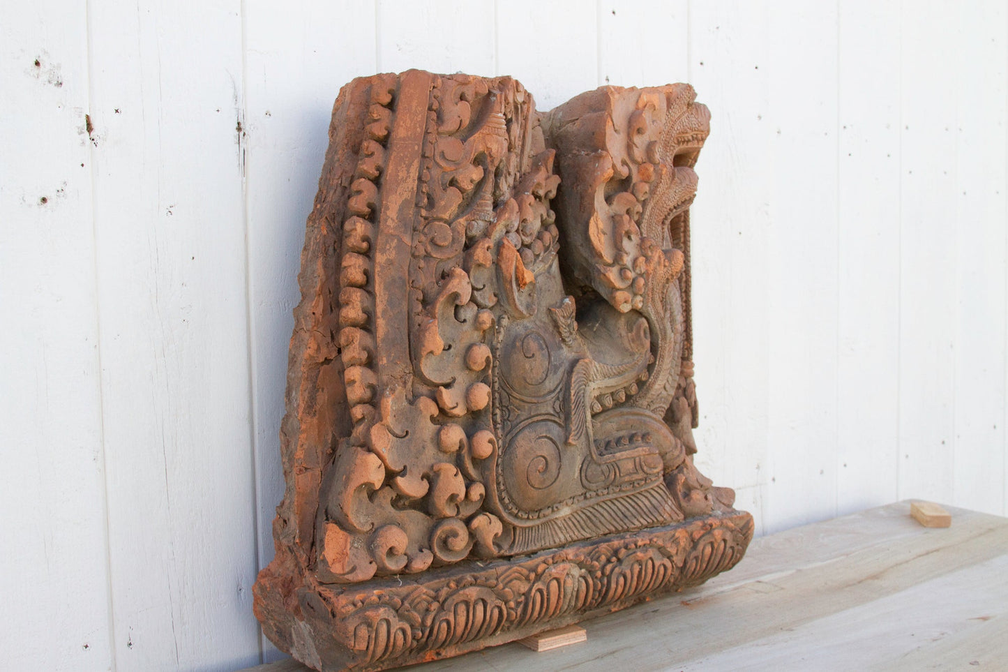Exceptional Antique Carved Thai Dragon Temple Carving