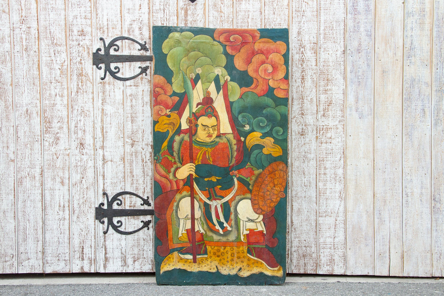 Colorful Antique Tibetan "Khan" Door Panel