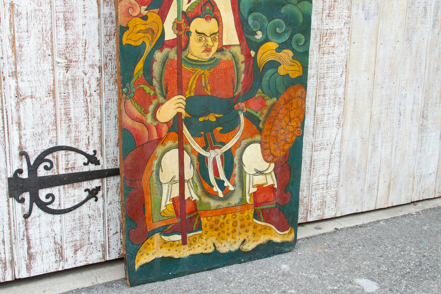 Colorful Antique Tibetan "Khan" Door Panel