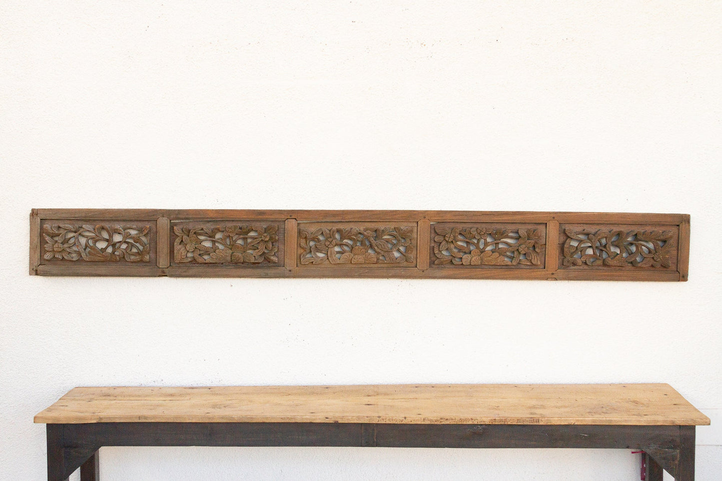 Golden Lotus, Antique Asian Carving