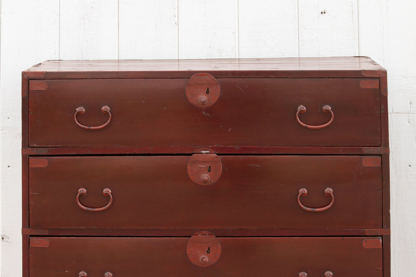 Antique Japanese Painted Tansu Dresser