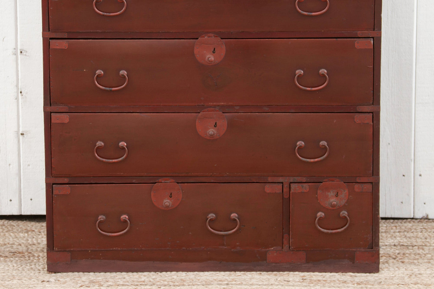 Antique Japanese Painted Tansu Dresser