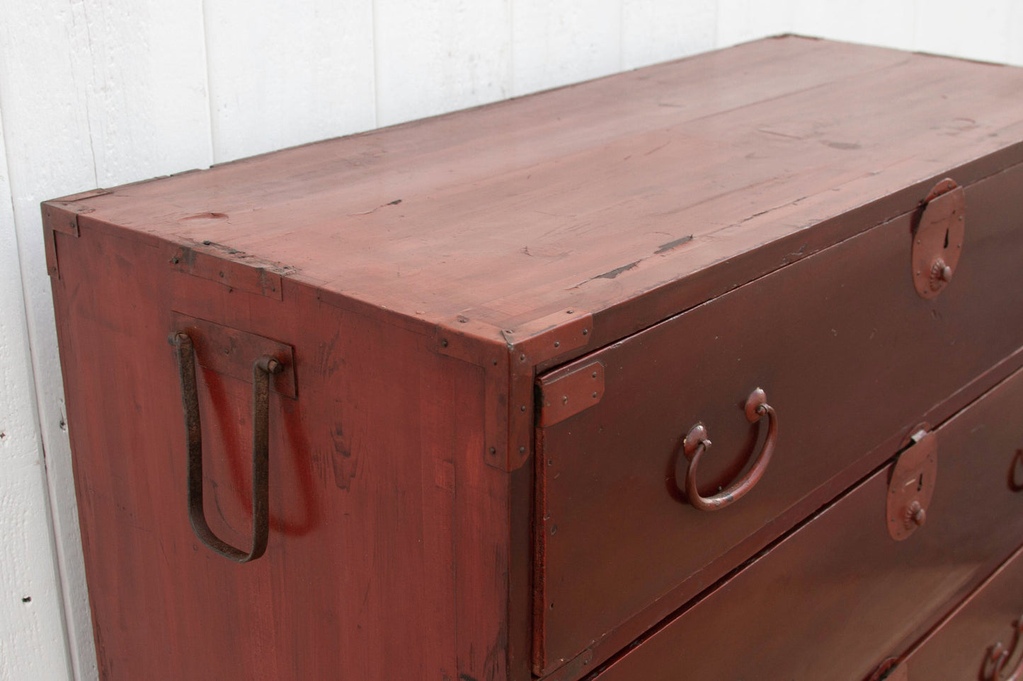 Antique Japanese Painted Tansu Dresser