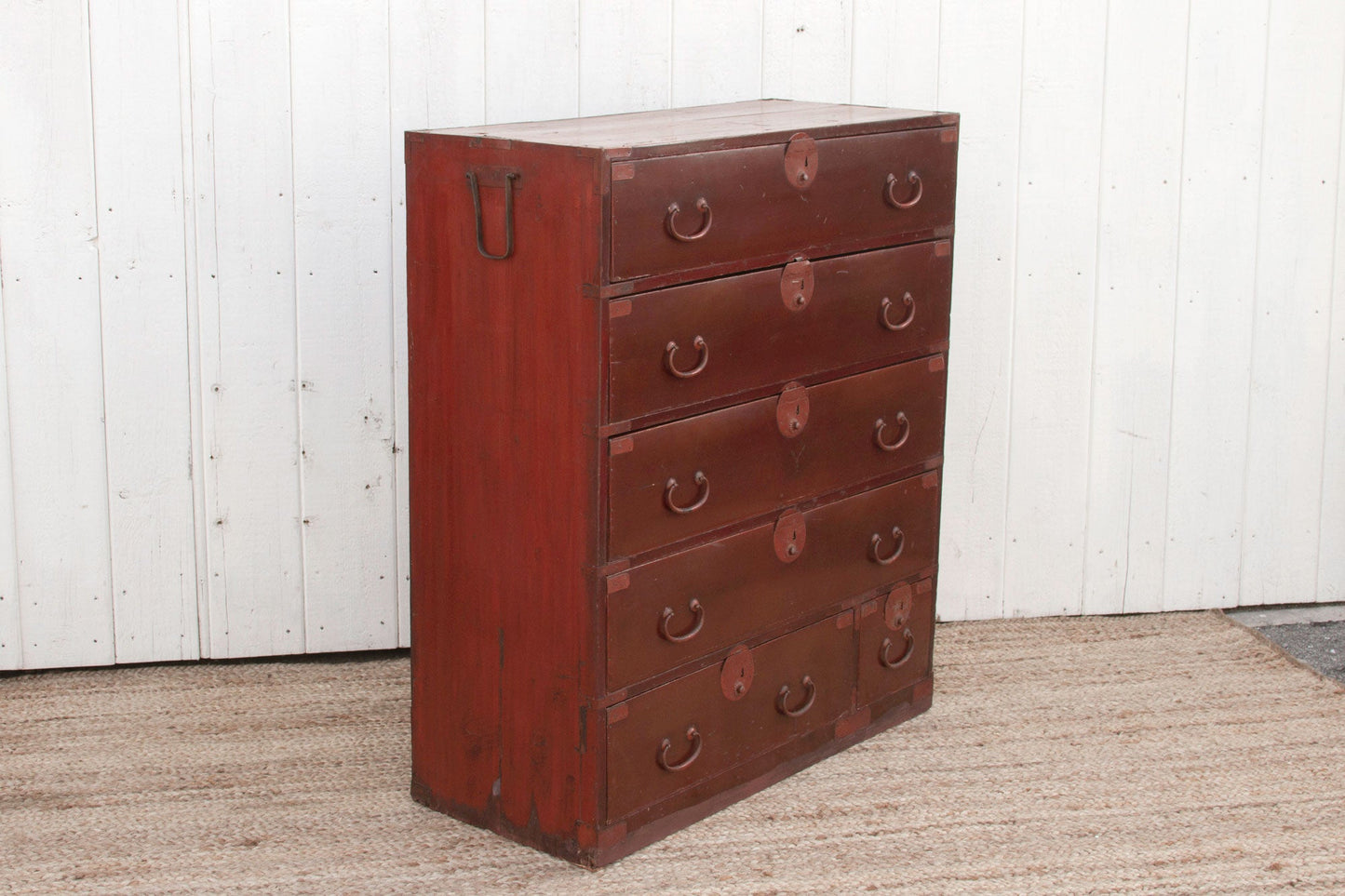 Antique Japanese Painted Tansu Dresser