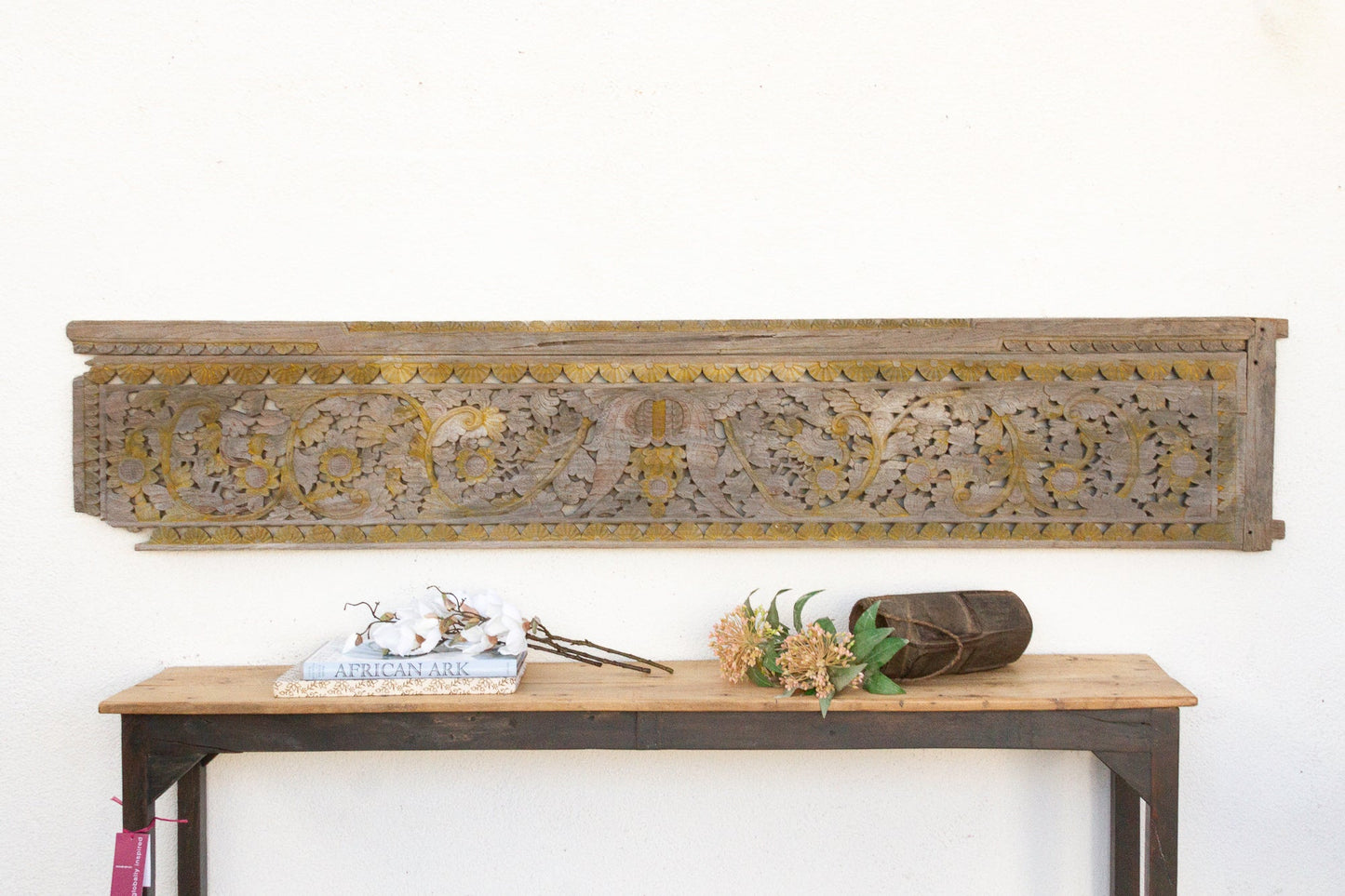 Eternal Bloom Gateway - Antique Architectural Panel