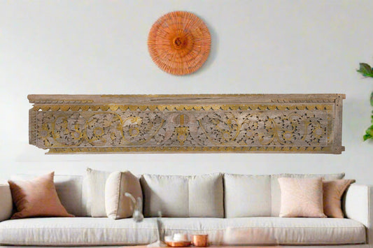 Eternal Bloom Gateway - Antique Architectural Panel