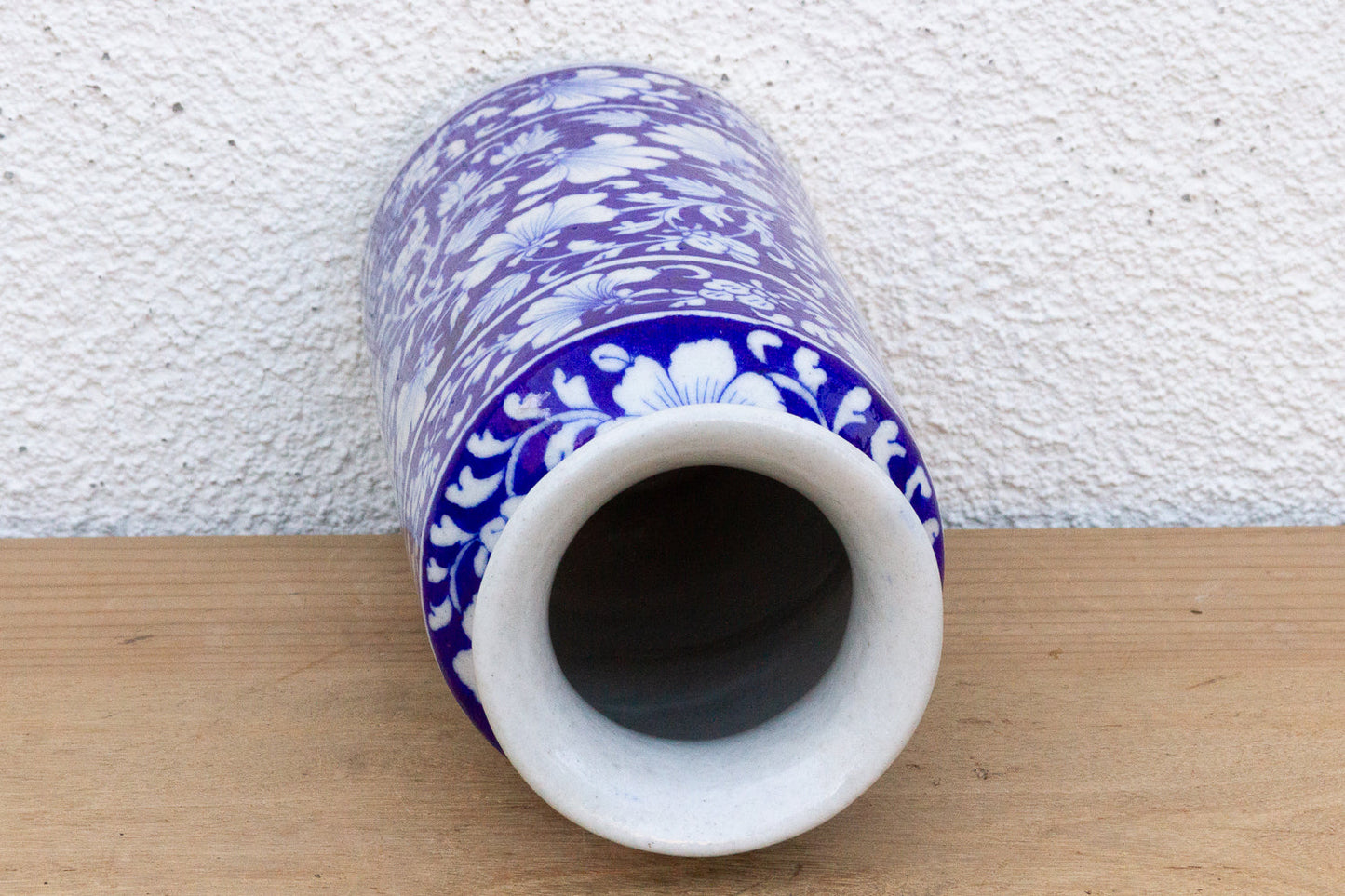 Vintage Blue & White Jaipur Pottery Vase