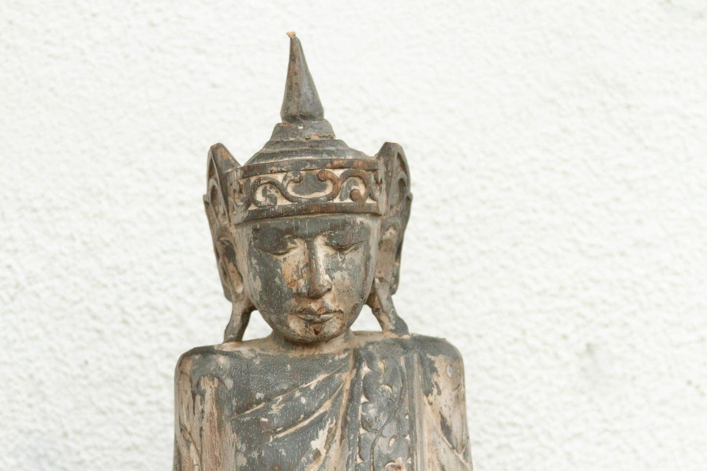 29" Antique Burmese Royal Spirit Carved Figure