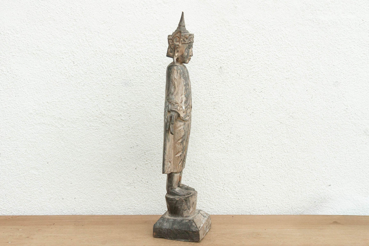 29" Antique Burmese Royal Spirit Carved Figure