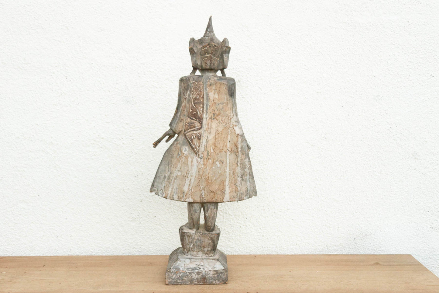 29" Antique Burmese Royal Spirit Carved Figure