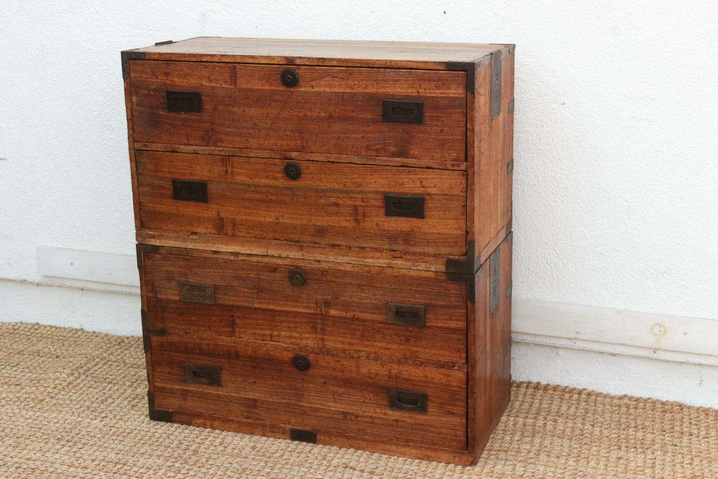 Antique Japanese Stacking Tansu Chest