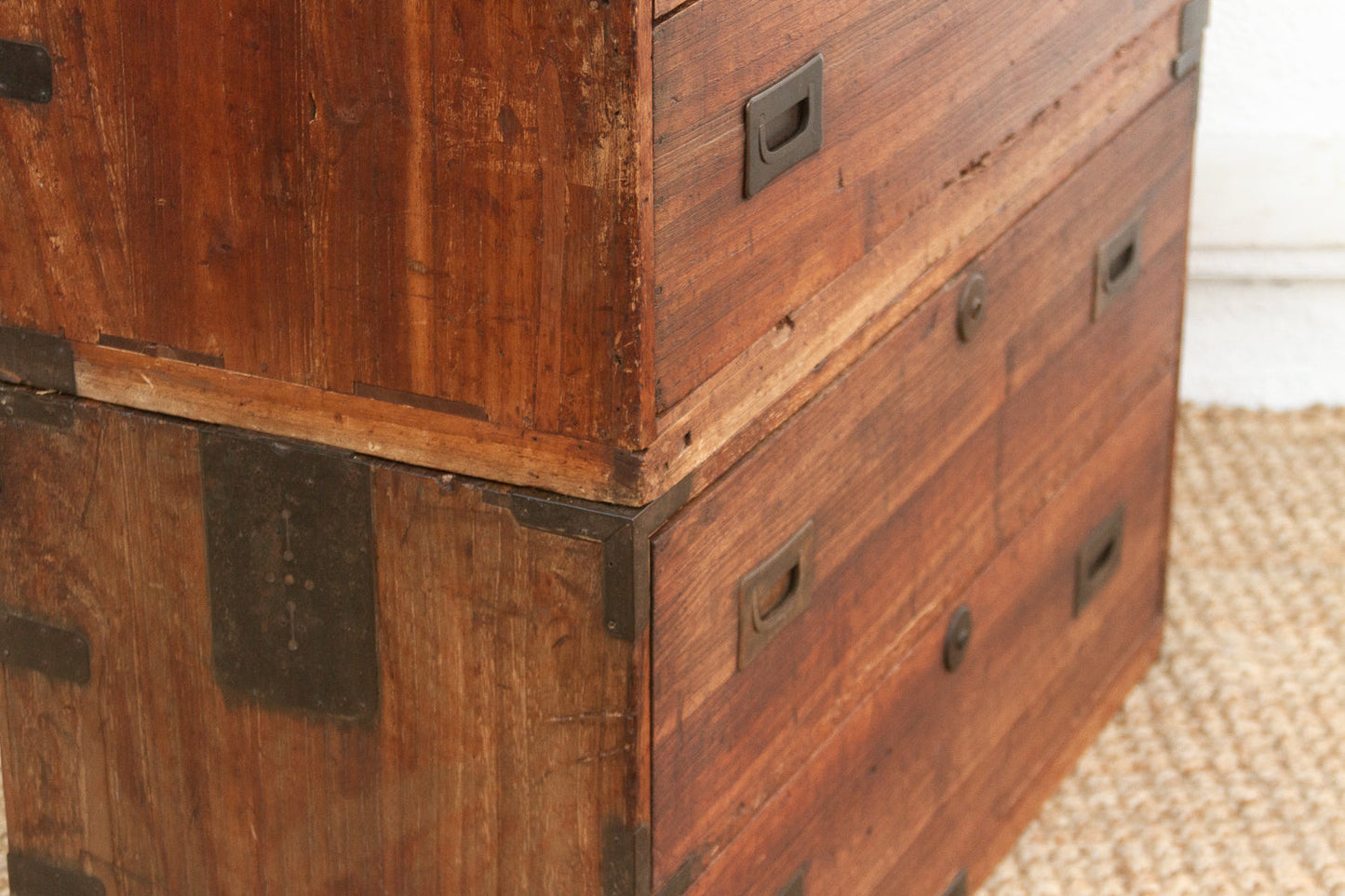 Antique Japanese Stacking Tansu Chest
