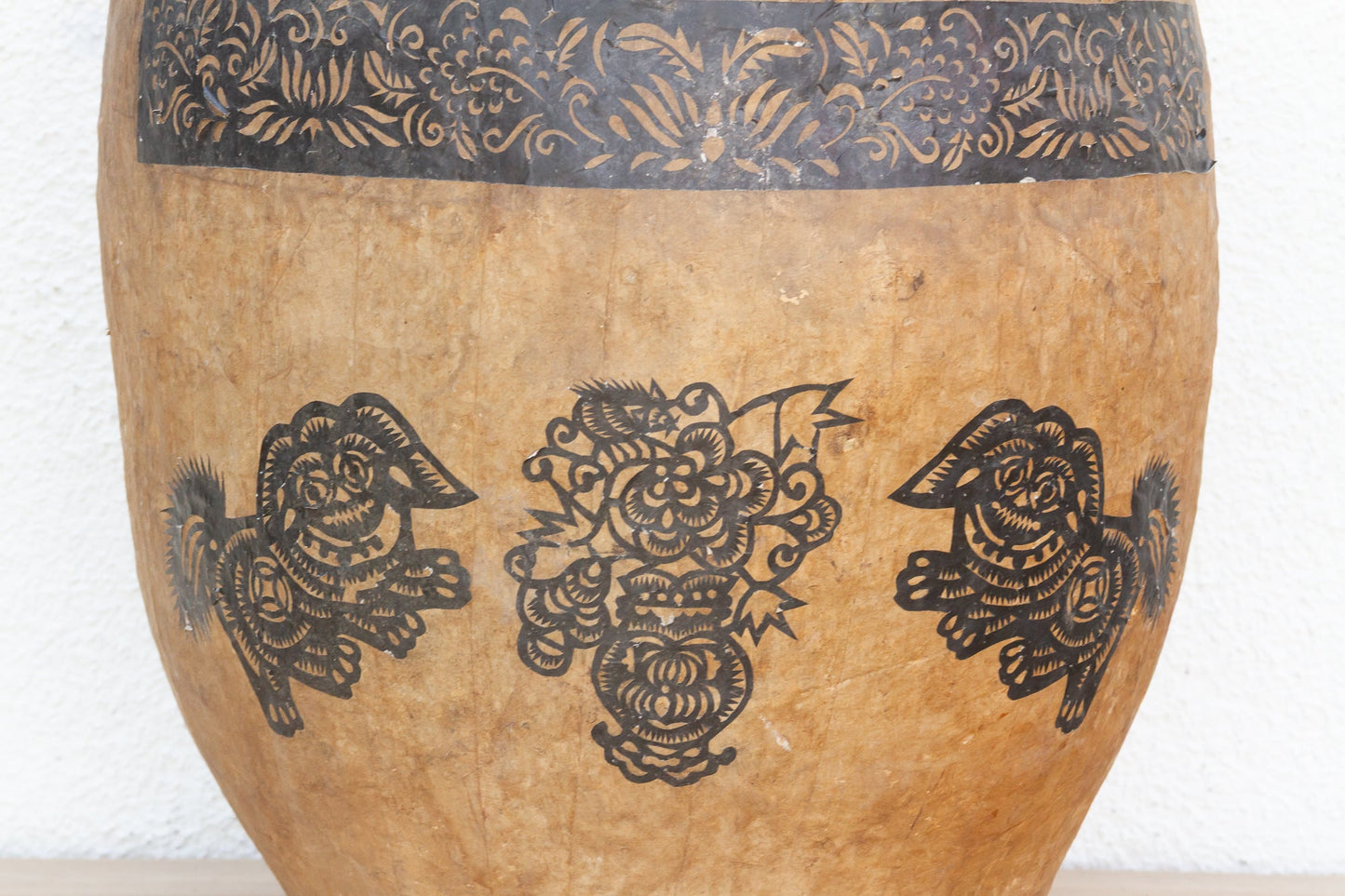 Vintage Northern China Foo Dogs Basket
