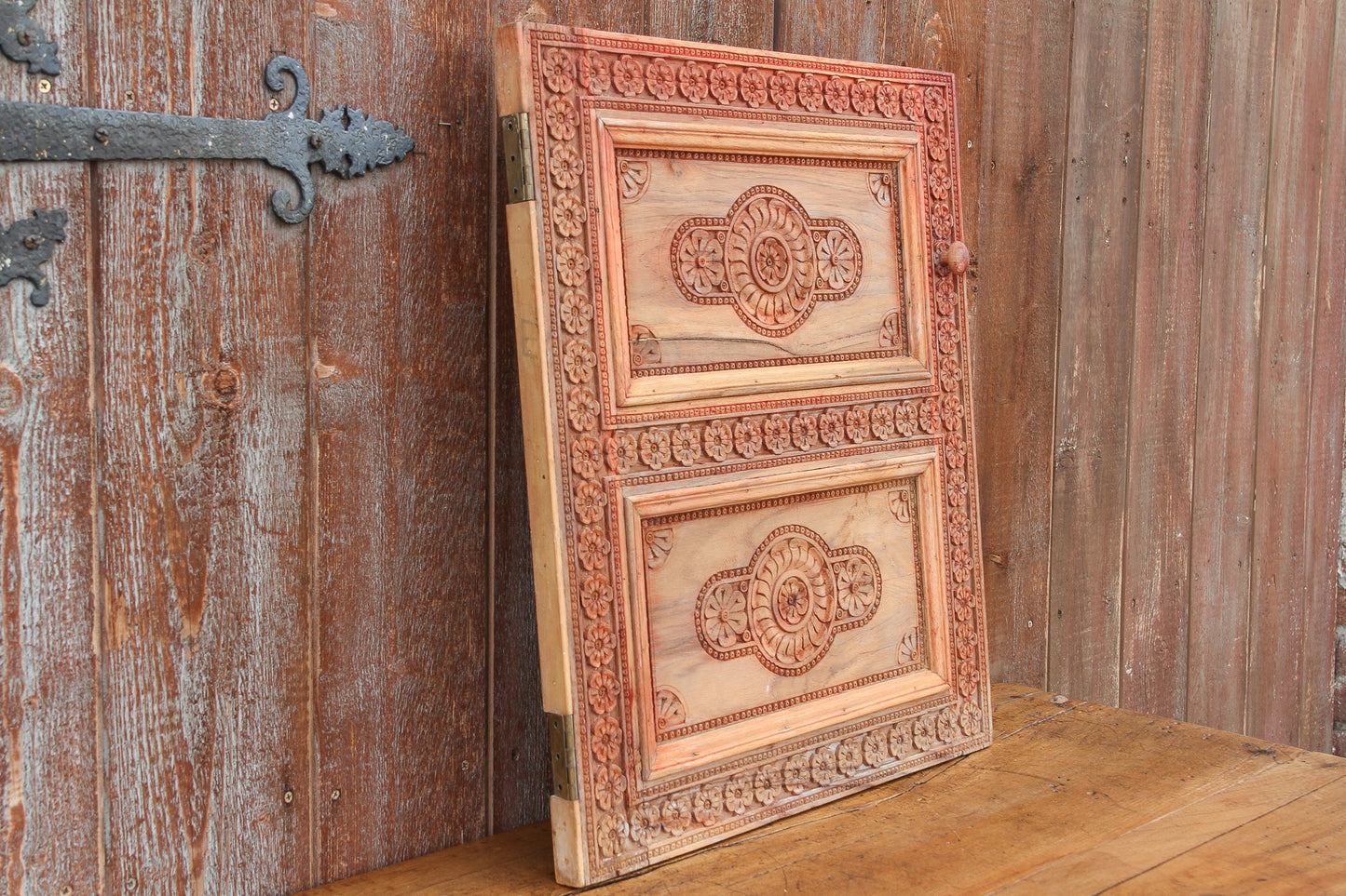 Antique Tall Chinar Kashmir Wood Panel