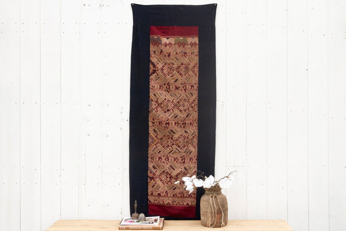 Finely Embroidered Silk Runner From Laos