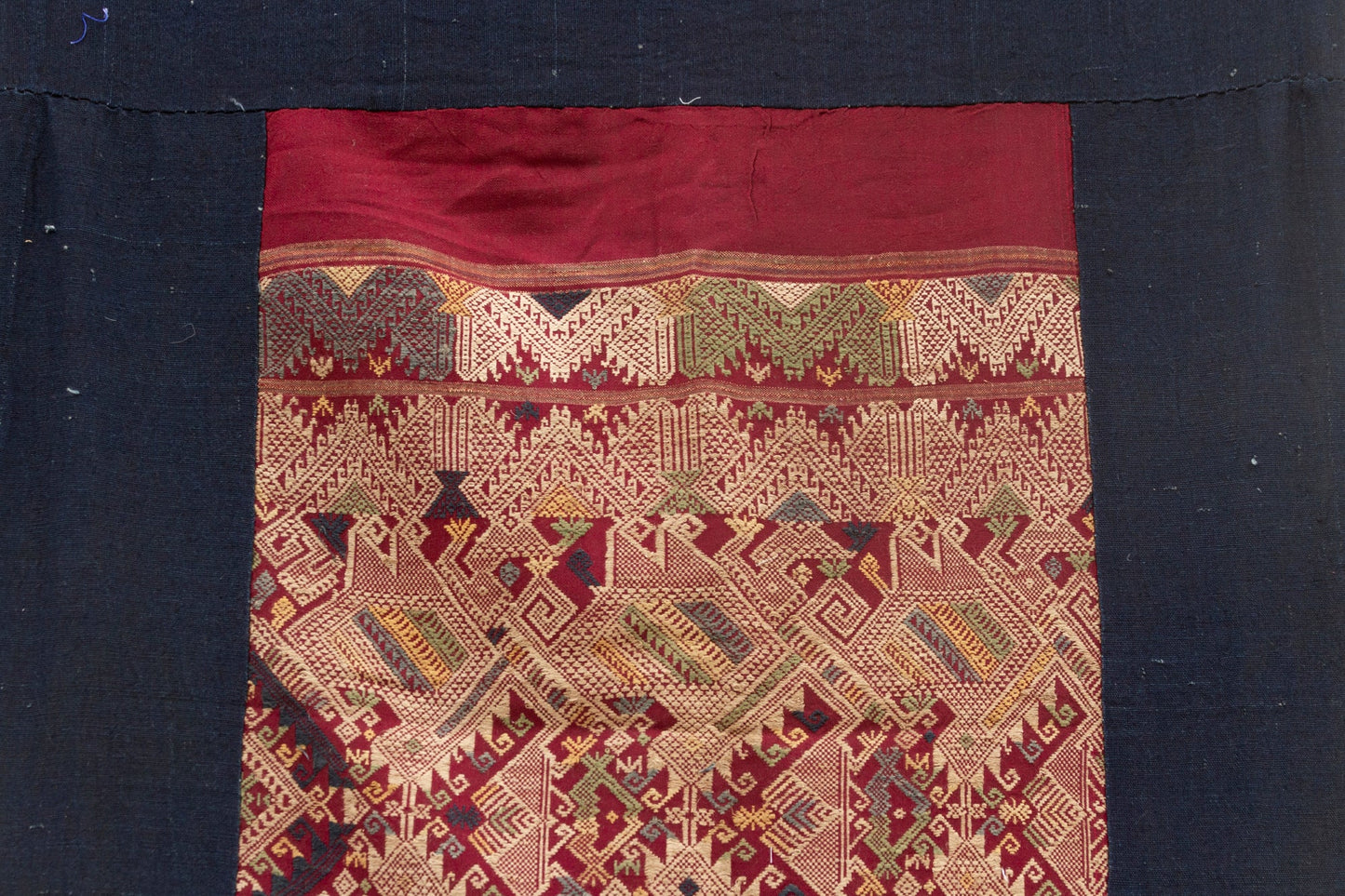 Finely Embroidered Silk Runner From Laos