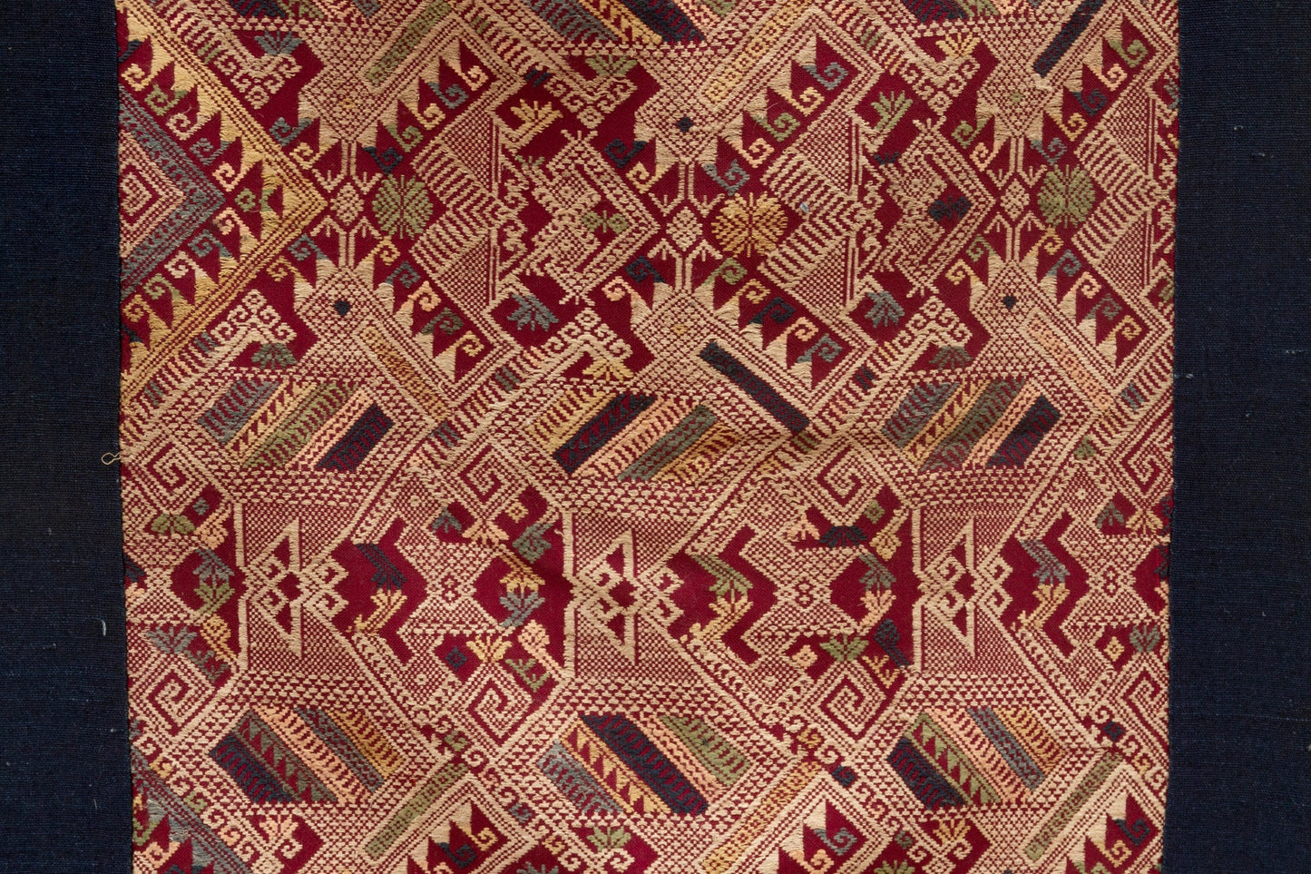 Finely Embroidered Silk Runner From Laos