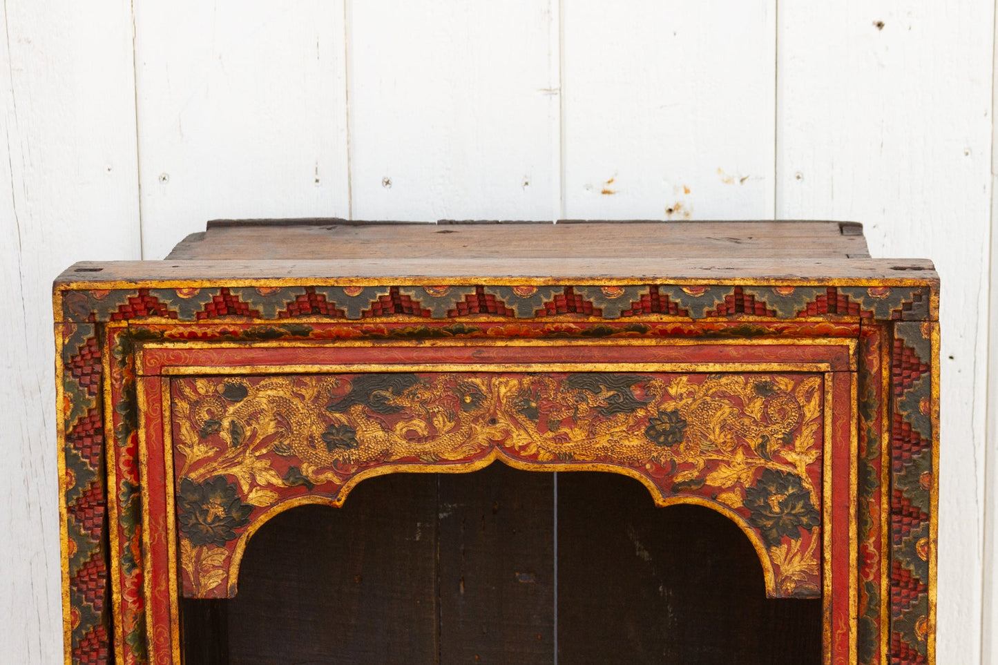 Antique Painted Tibetan Altar Shrine