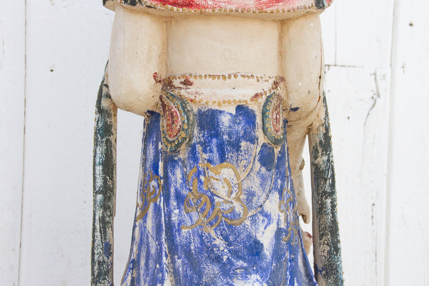 Antique Finely Carved & Painted Chinese Statue of Quan-Yin