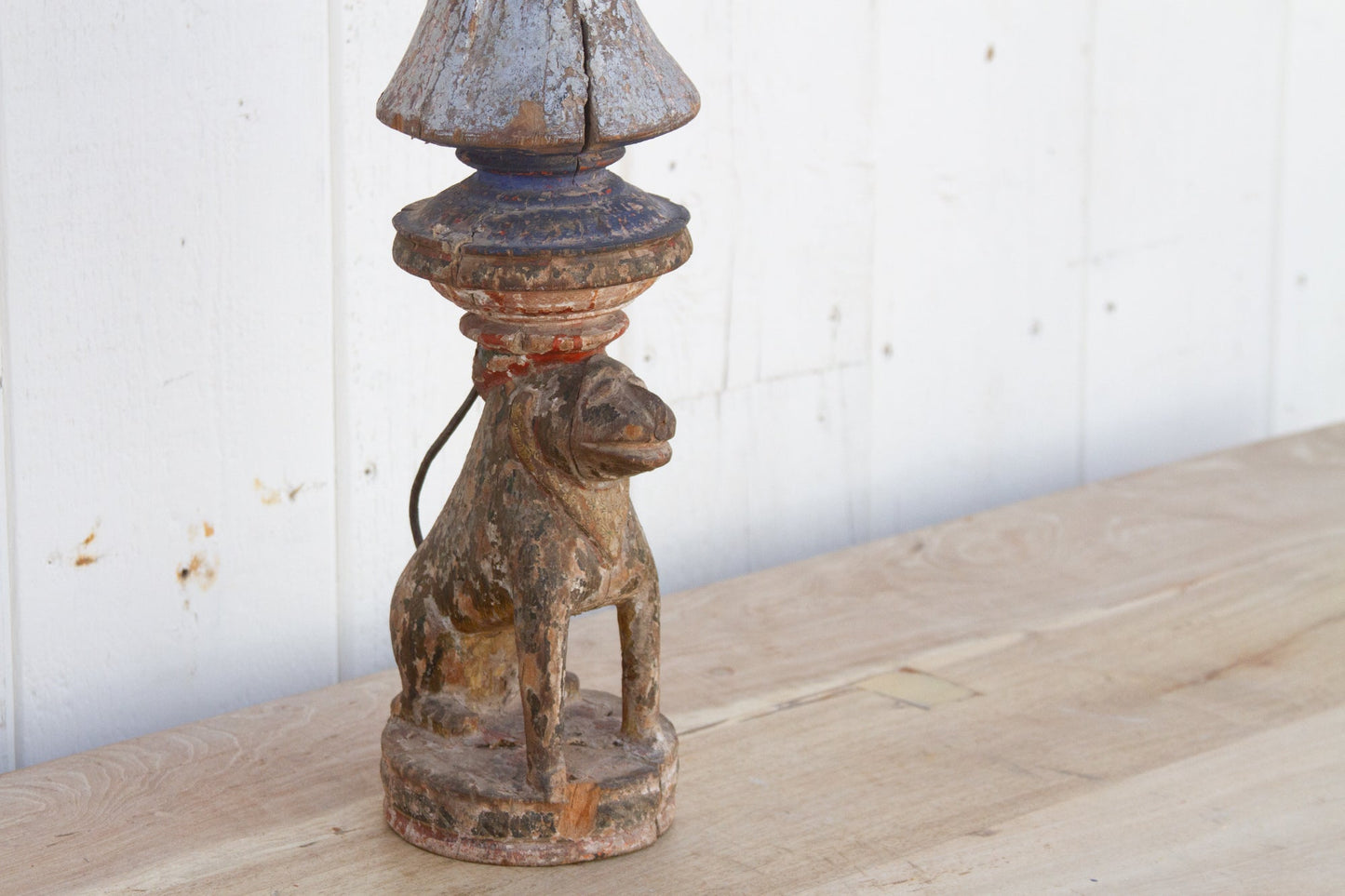 Rare 1850's Antique Indian Ceremonial Carved Post