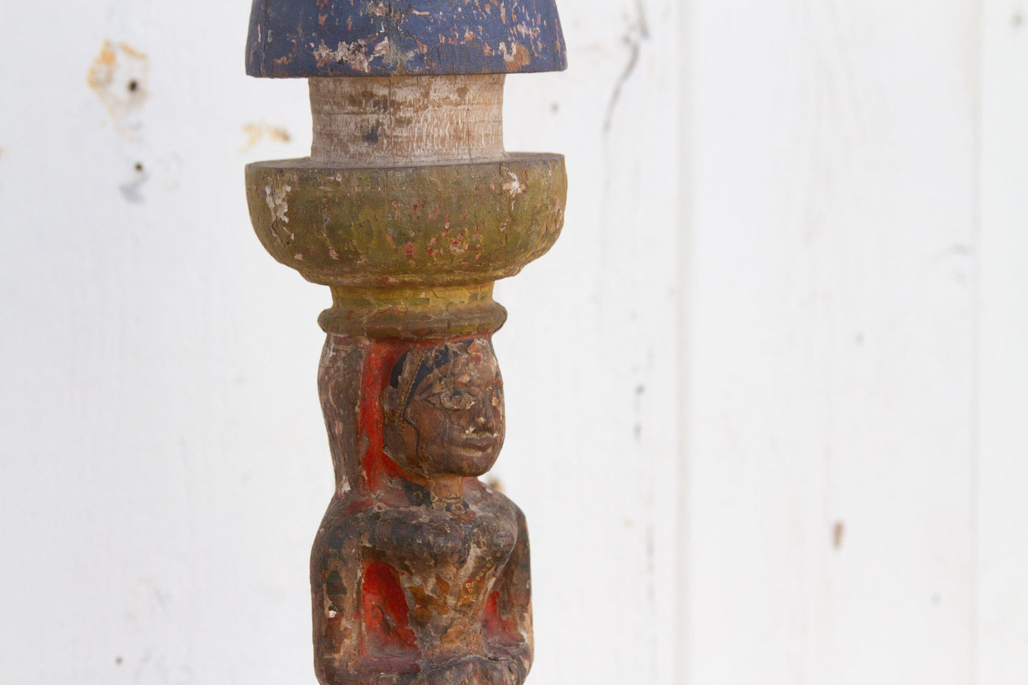 Rare 1850's Antique Indian Ceremonial Carved Post