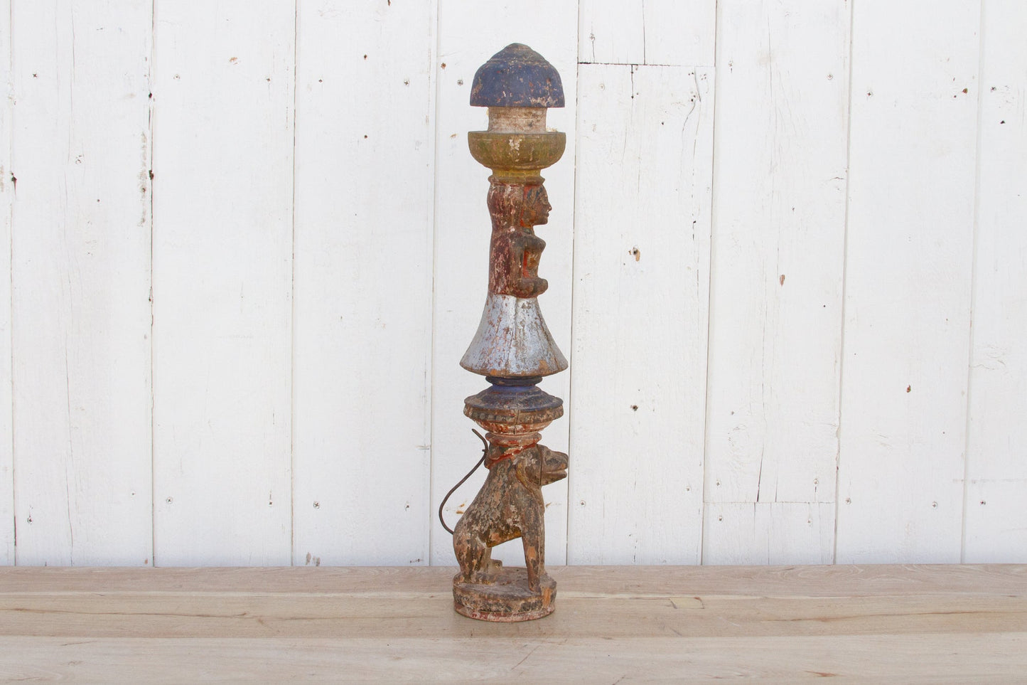 Rare 1850's Antique Indian Ceremonial Carved Post