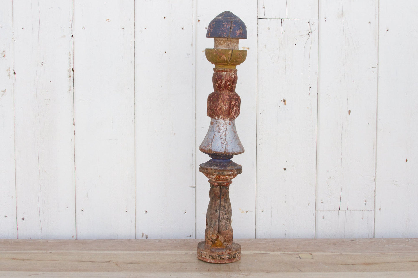 Rare 1850's Antique Indian Ceremonial Carved Post