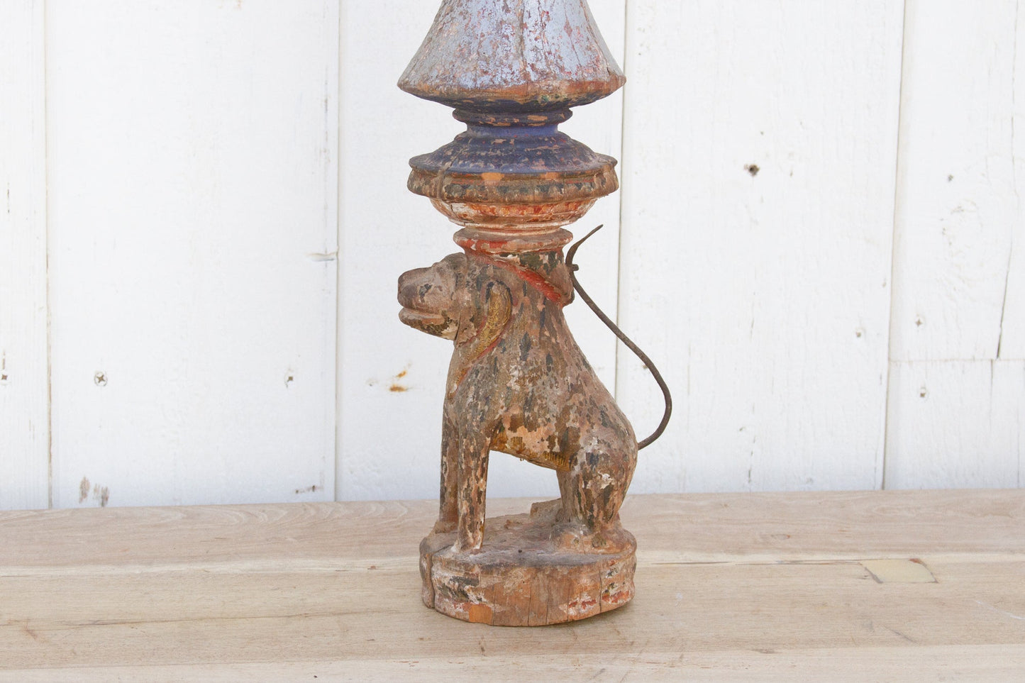 Rare 1850's Antique Indian Ceremonial Carved Post