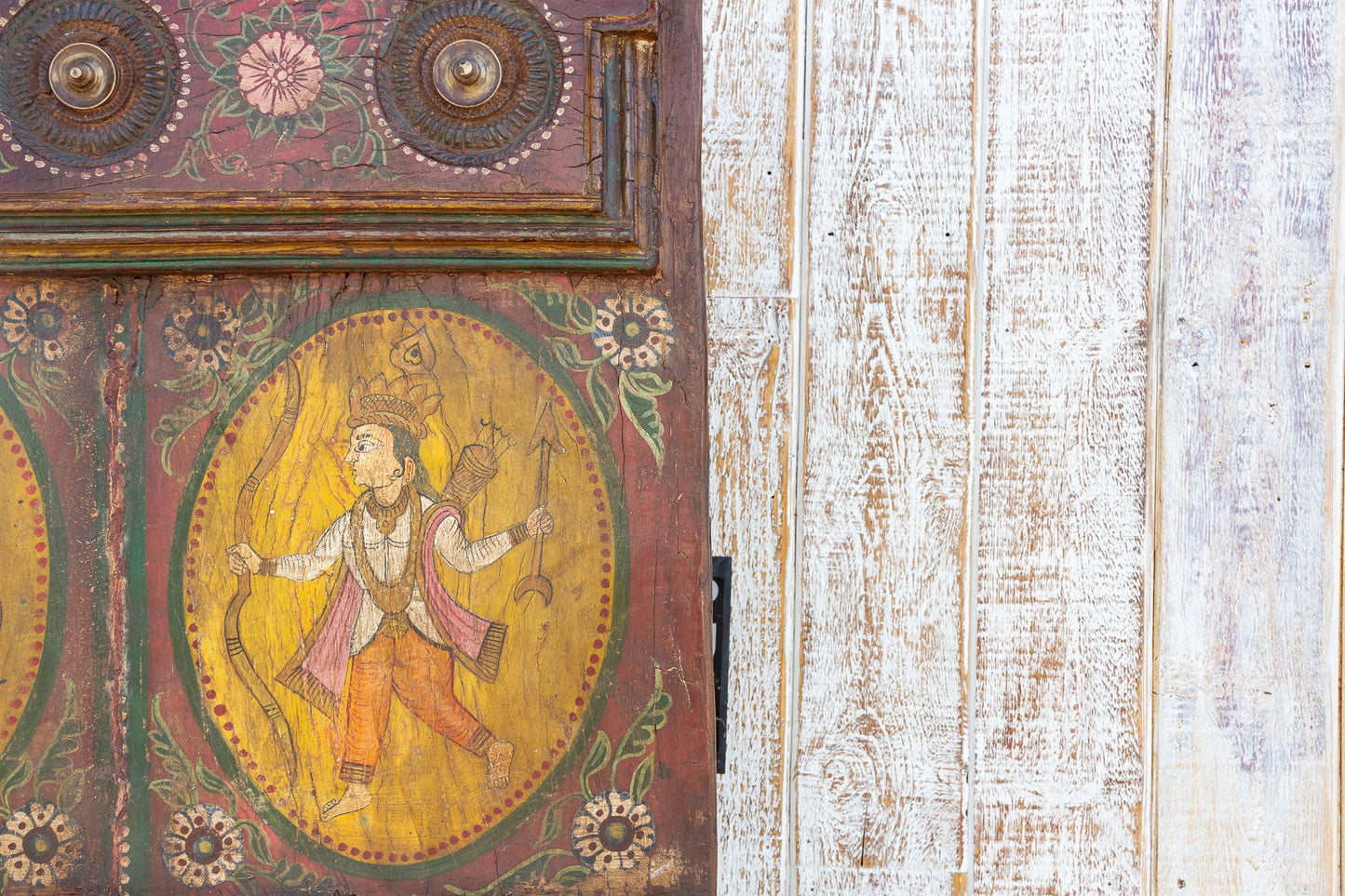 Exceptional Antique Indian Temple Door Coffee Table