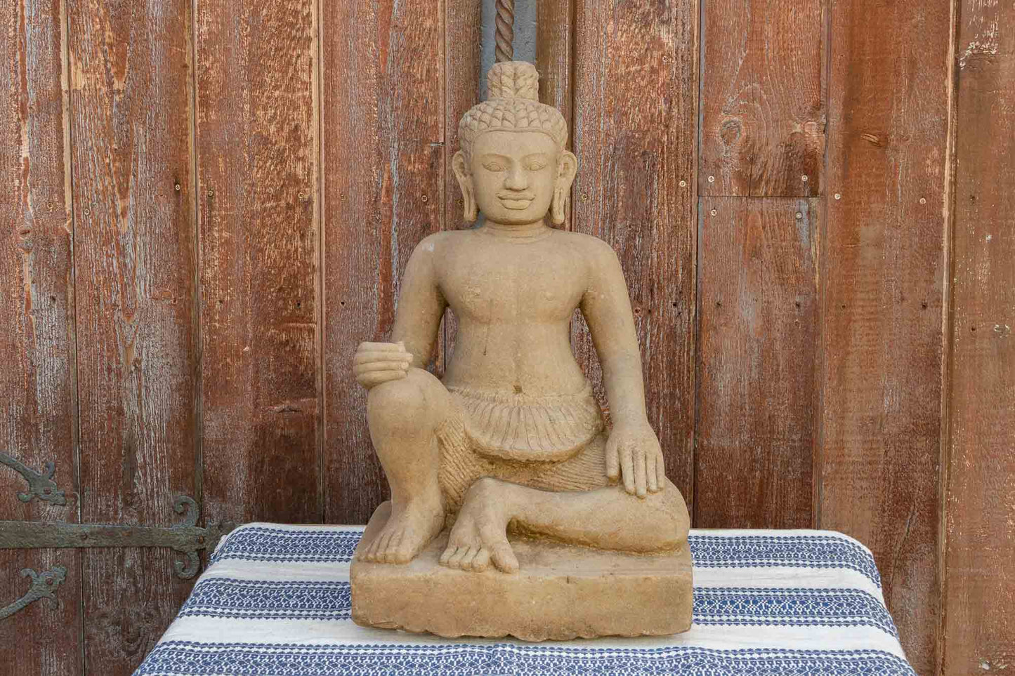 Cambodian Vintage Sandstone Khmer Deity