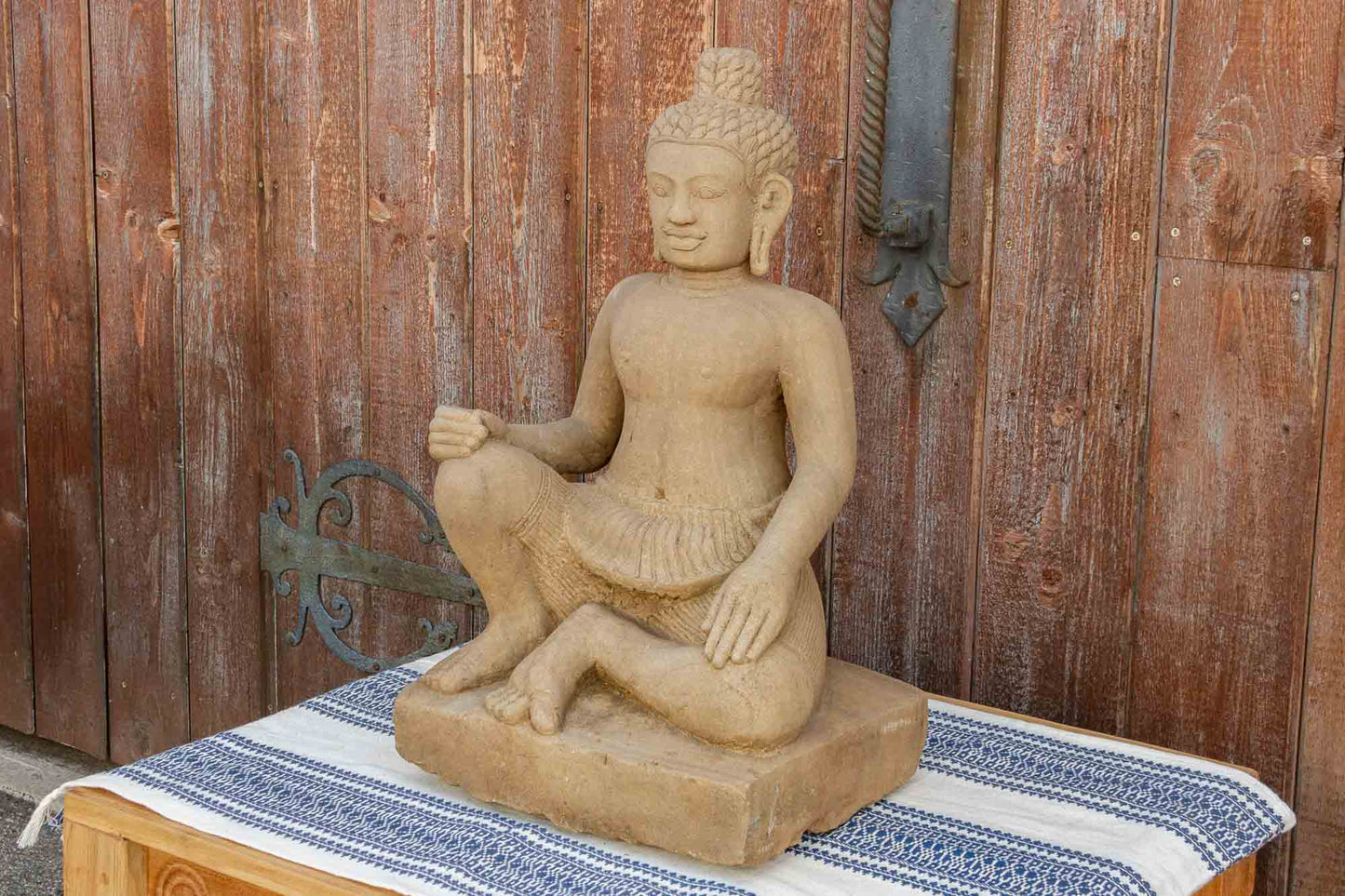 Cambodian Vintage Sandstone Khmer Deity