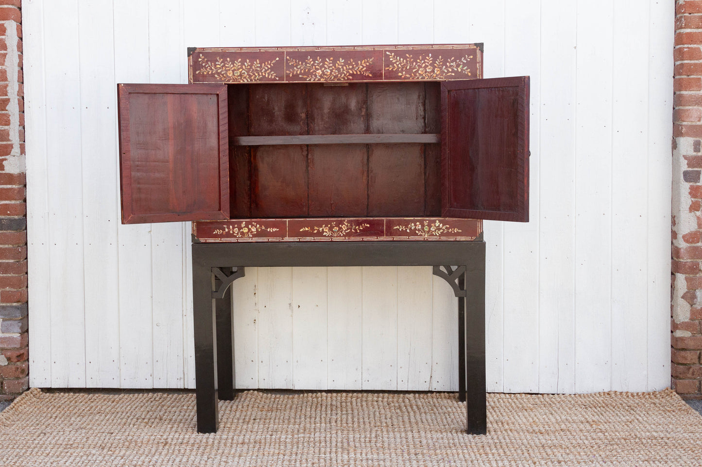 Rare Vintage Mother of Pearl Mid Century Tall Cabinet