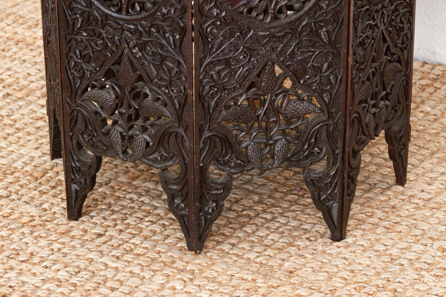 Rare Antique Hand-Carved Kashmiri Coffee Table