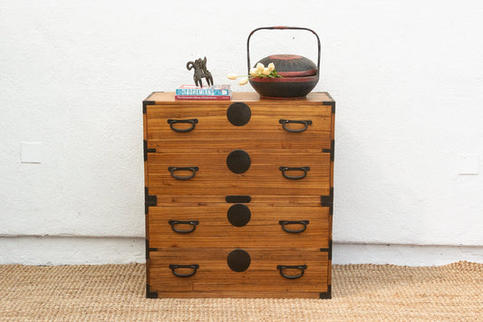Antique Japanese 2-Piece Tansu Dresser