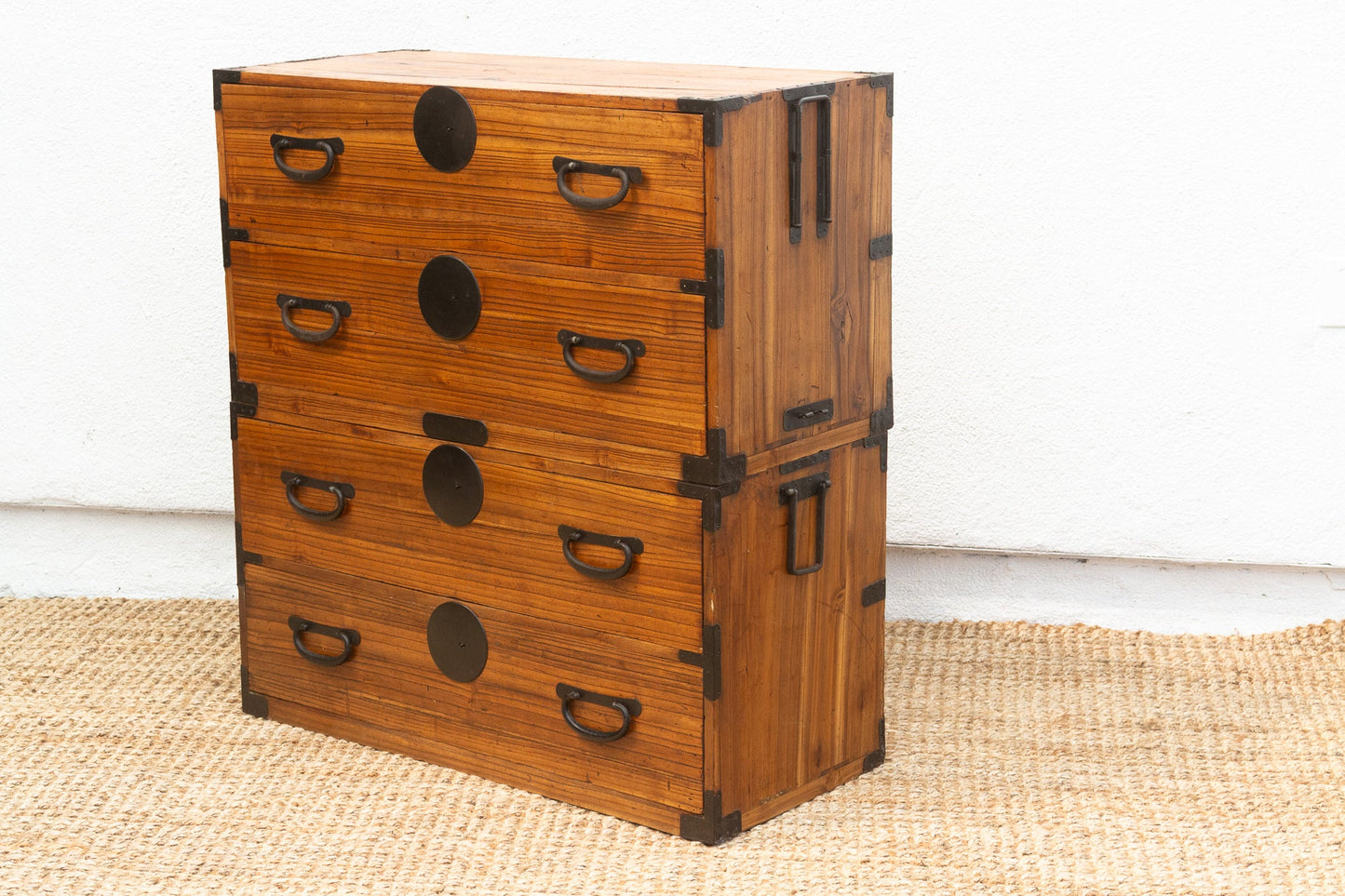 Antique Japanese 2-Piece Tansu Dresser