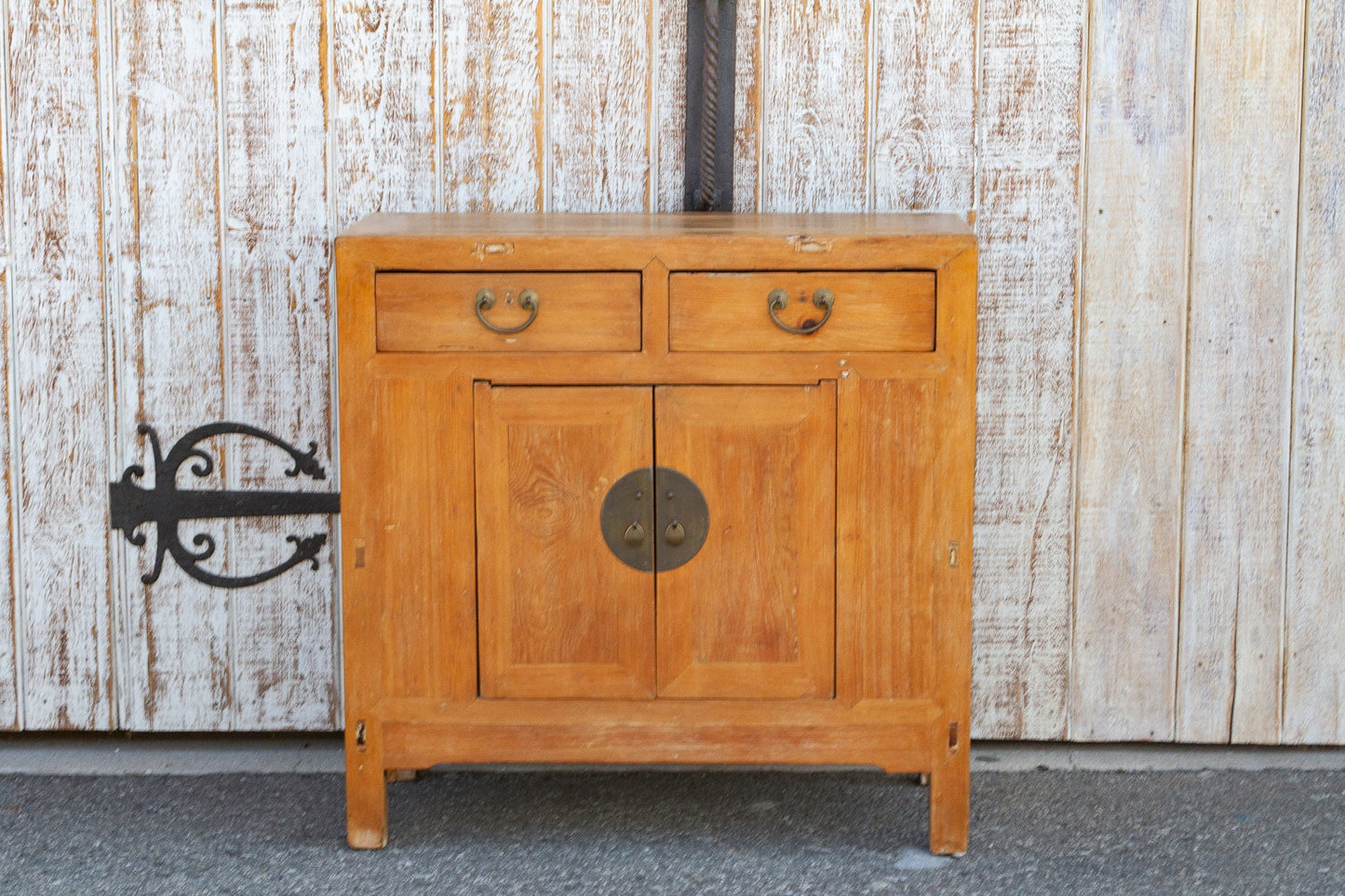 Charming Antique Chinese Farmhouse Buffet Cabinet