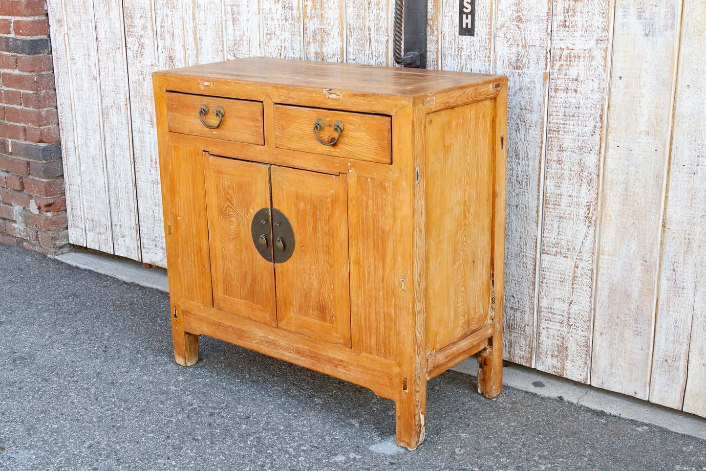 Charming Antique Chinese Farmhouse Buffet Cabinet