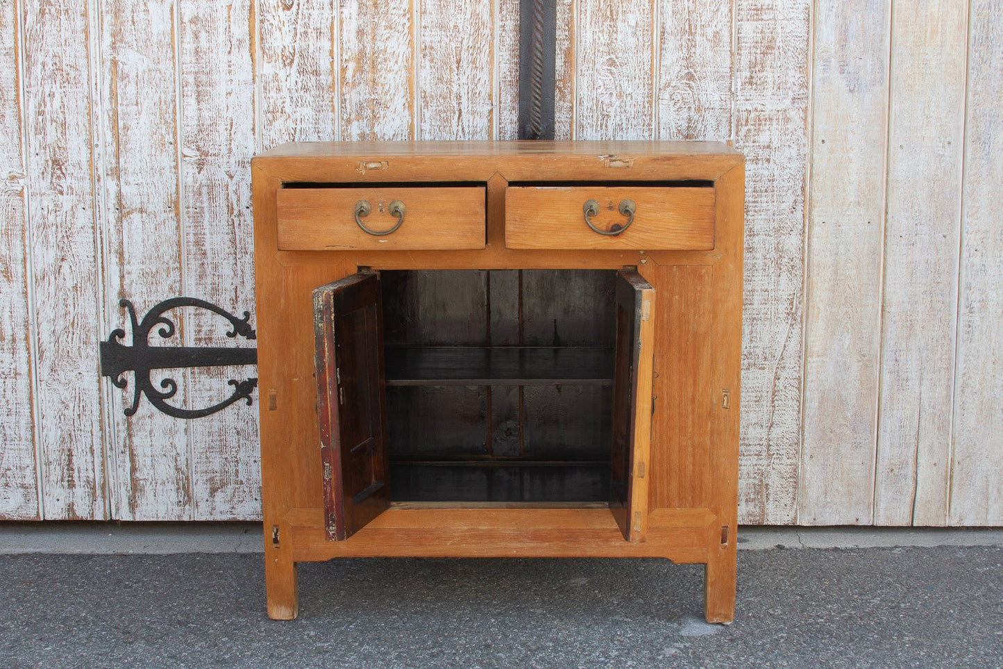 Charming Antique Chinese Farmhouse Buffet Cabinet