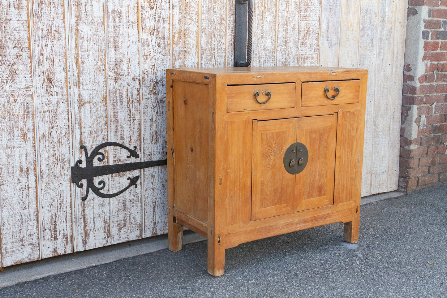 Charming Antique Chinese Farmhouse Buffet Cabinet
