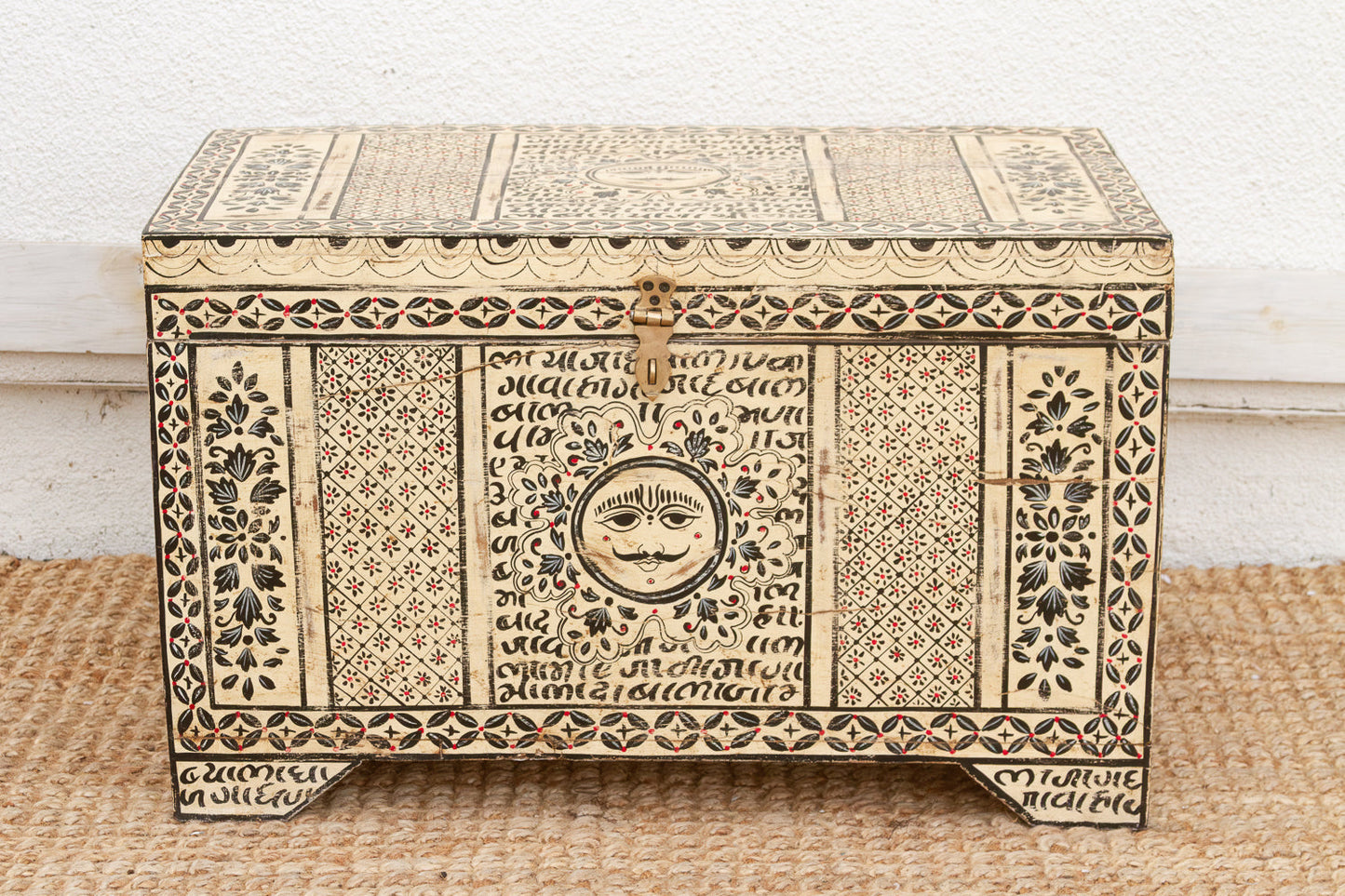 Vintage "Surya" Sun-face Painted Chest