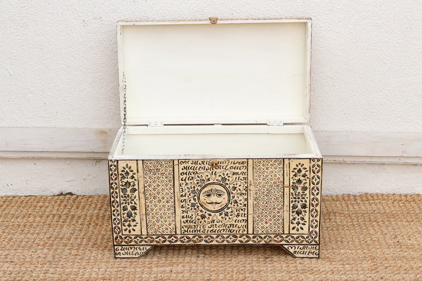 Vintage "Surya" Sun-face Painted Chest
