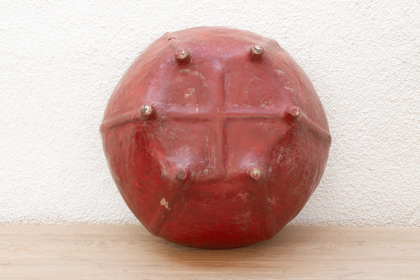 Large Antique Red Lacquered Burmese Basket