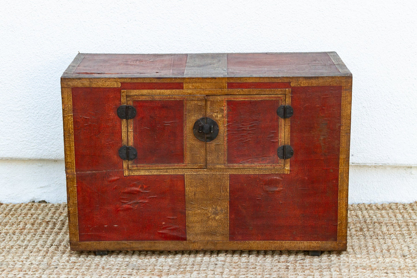 Antique Korean Painted Marriage Chest (Nong)